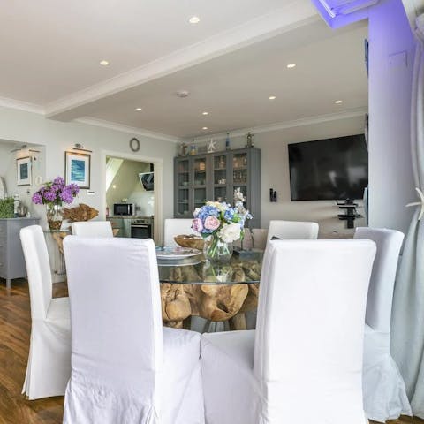 Let a private chef take the reins and host a memorable dinner party with sea views 