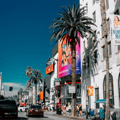 Cruise down Sunset Boulevard, a short drive away