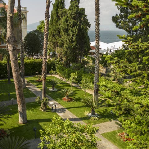 Admire Gulf of Naples views from the terraces 