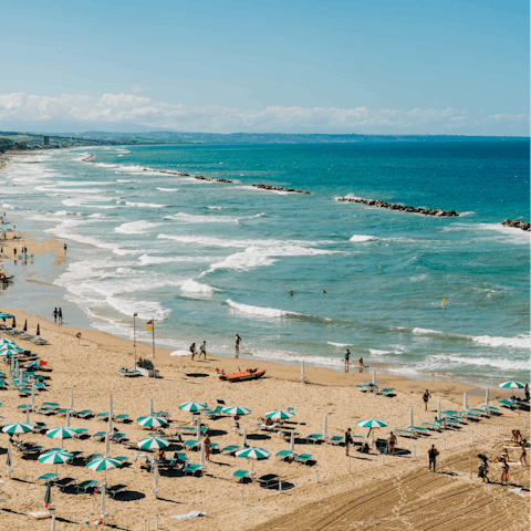 Swim in the sea – the beach is just a two-minute walk away