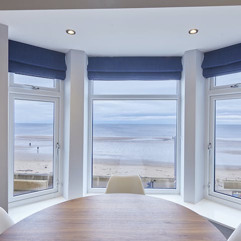 Enjoy wonderful sea views from the bay window