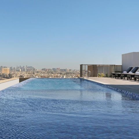 Slip into the refreshing waters of the infinity pool