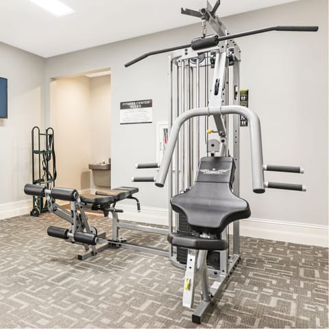 Sweat it out in the building's fitness centre
