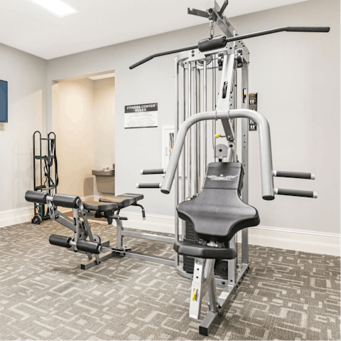 Sweat it out in the building's fitness centre