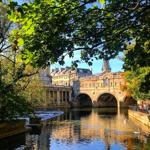 Visit the charming spa town of Bath – its healing waters are just a half-hour drive away