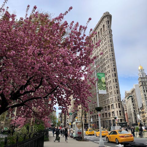 Stay a short walk from Madison Square Park and the iconic Flatiron Building 