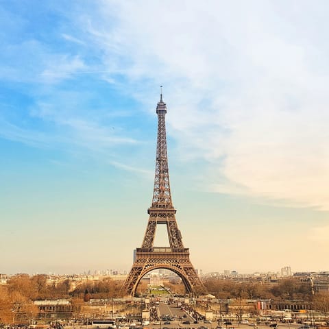 Admire the Eiffel Tower from nearby Trocadéro