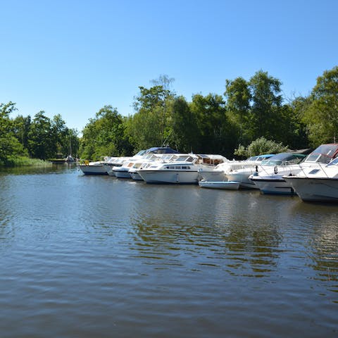 See the boats on the Womack Staithe, a short walk away