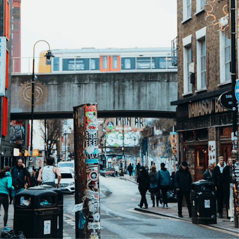 Explore the cool shops, bars and stalls of Shoreditch