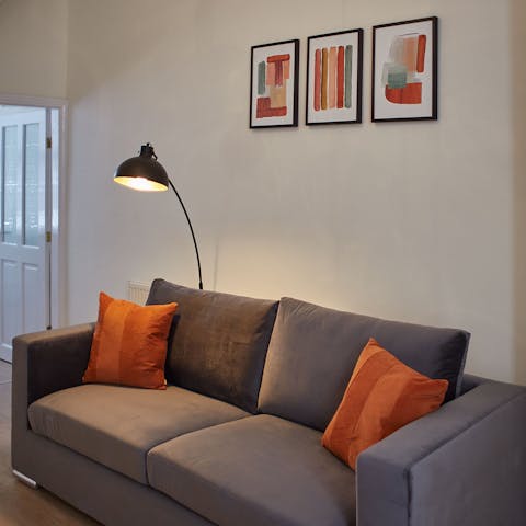 Stretch out in the living area after a hike in the North York Moors National Park