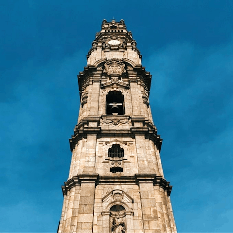 Visit nearby Clérigos Tower, a must-see when exploring Porto