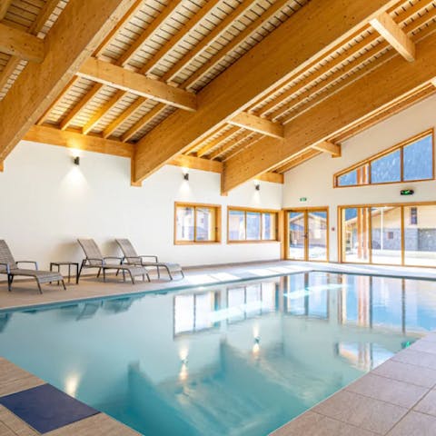 Head to the shared indoor pool to swim a few laps in the warmth