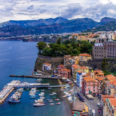 Stay in the heart of Sorrento, a short walk from all the sights