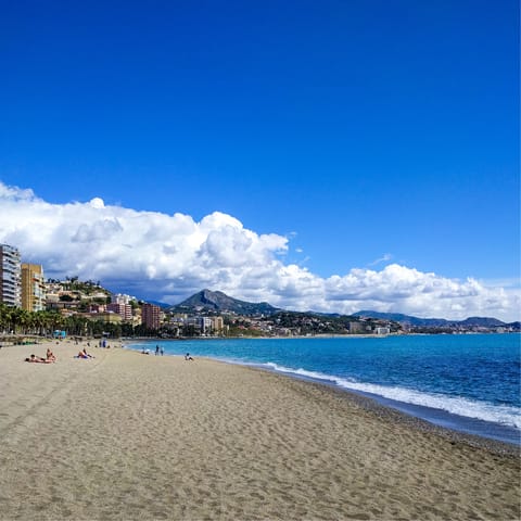 Spend a day at Malagueta Beach, a sixteen-minute walk away