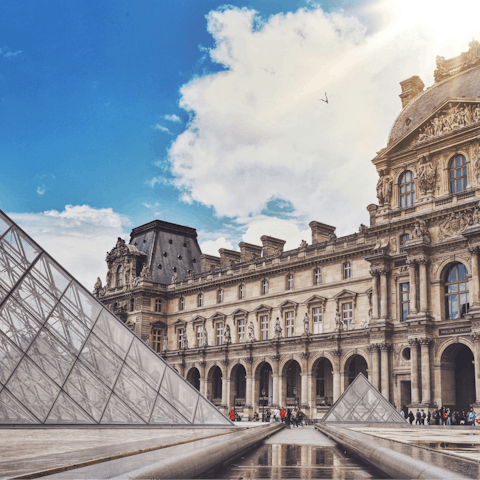 Walk to the Louvre for an inspiring start to your stay