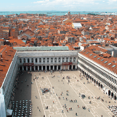 Have a stroll around St. Mark's Square, just a two-minute walk away