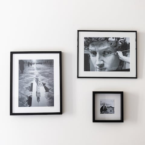 These b&w photo prints