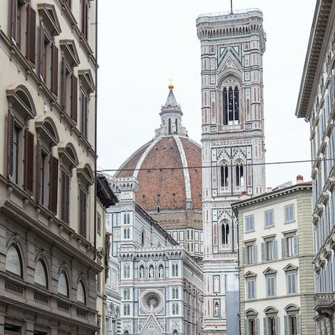 Visit the Cathedral of Santa Maria del Fiore, just a two-minute walk from your front door