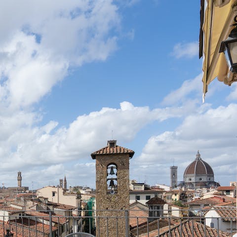 Sweeping views from the roof terrace