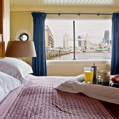 Enjoy breakfast in bed with a view like no other