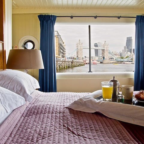 Enjoy breakfast in bed with a view like no other