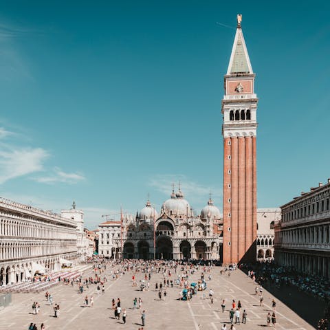 Wander the winding streets to St Mark's Square – the heart of the city