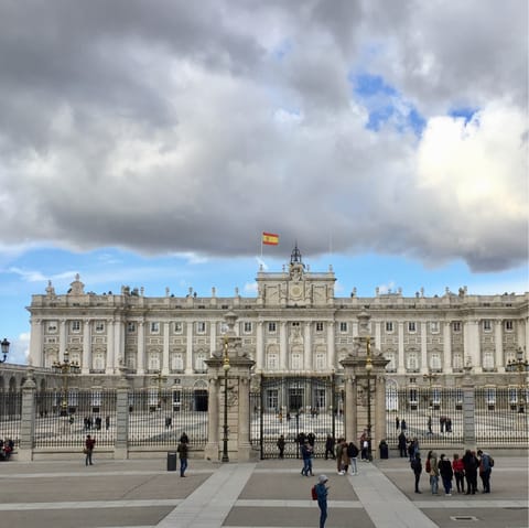 Visit the stunning Royal Palace, a seven-minute walk away
