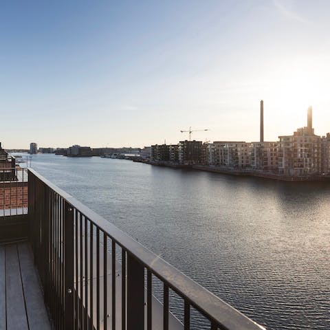 Gaze out over beautiful views of Copenhagen harbour