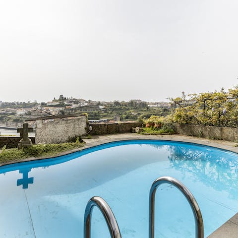 Take a dip in your private pool overlooking the Douro River