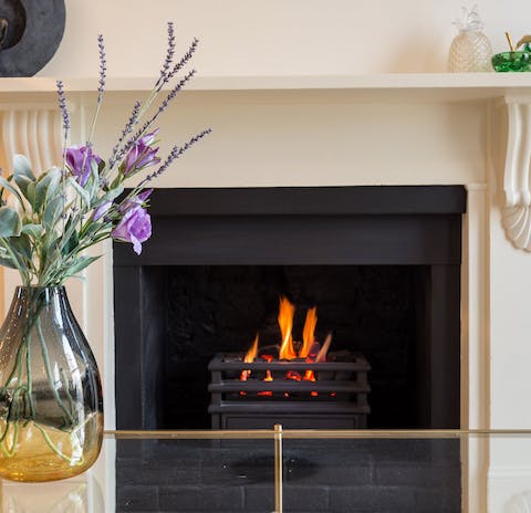 A fireplace for cosy evenings in