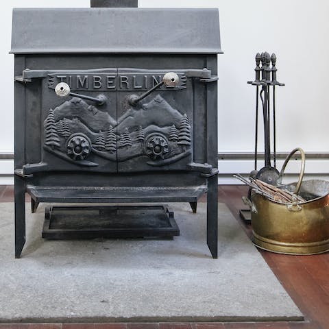 Warm up on cooler evenings around the vintage stove