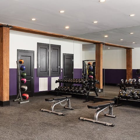 Work out in the on-site gym