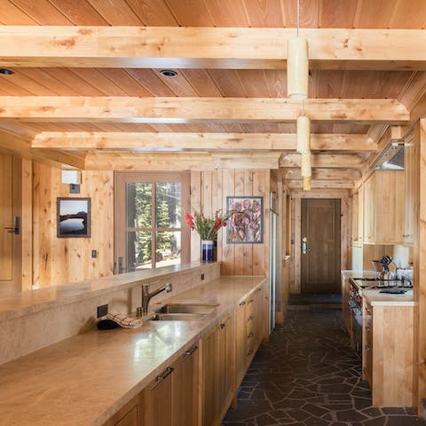 Feel that cabin vibe with local timber interiors
