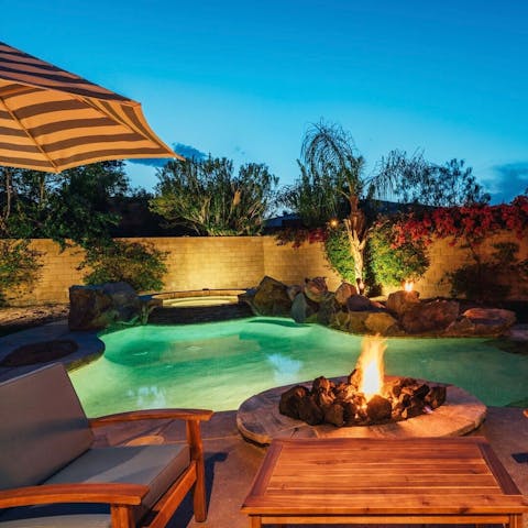 Relax by the fire pit