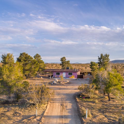 Hide away in a stunning desert location in Joshua Tree National Park