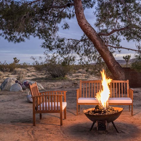 Gather around the backyard fire pit