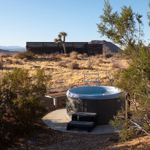 The Jacuzzi comes with sweeping views