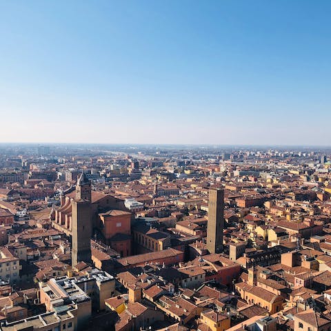 Stay in Bologna's historic centre and explore the city on foot