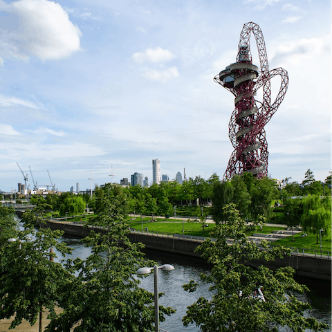 Stroll over to the Olympic Park in twenty minutes and relive the 2012 memories