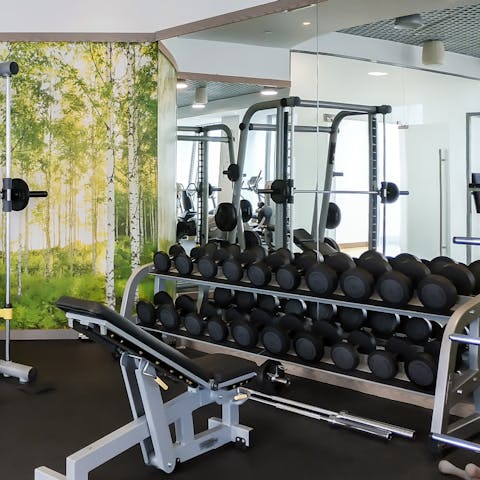 Start your mornings with an invigorating workout in the on-site gym