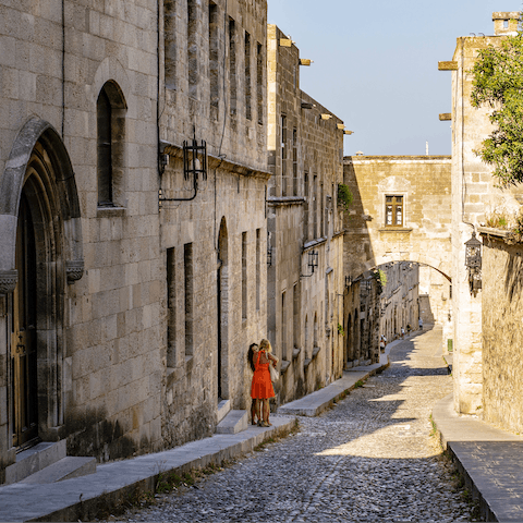 Visit the medieval streets of Rhodes' Old Town, a UNESCO World Heritage Site