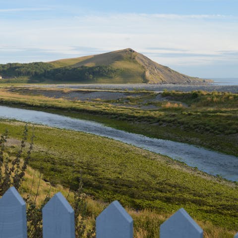 Hike up the surrounding green hills