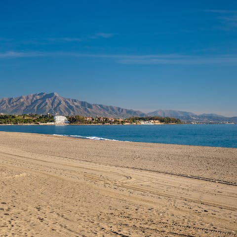 Spend all day sunbathing on Playa Beach, just 150 metres away