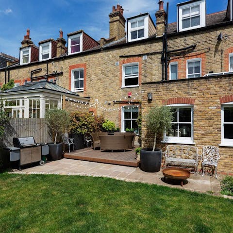 Get burgers sizzling on the barbecue as the kids play in the garden