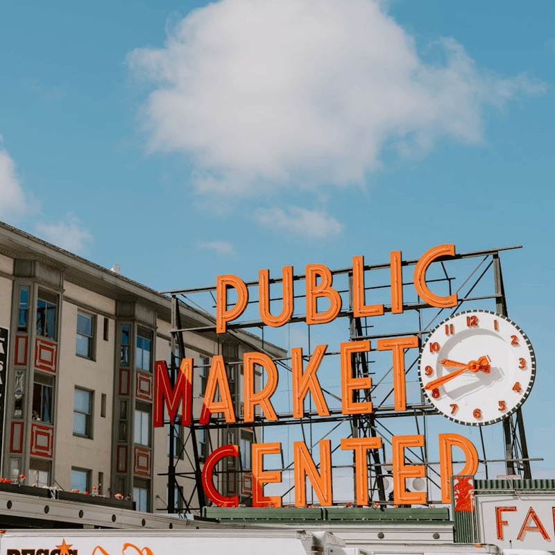 Pick up some fresh, local produce from Pike Place Market, a nine-minute ride from this home