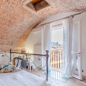 **Incredible views** Guests enjoyed the excellent views from the rooftop terrace of this medieval tower apartment. 