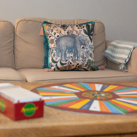 Enjoy family games in the large living area