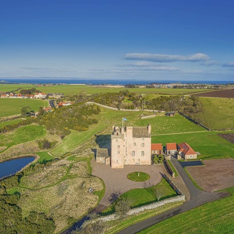 Roam the Scottish countryside from this 16th century tower