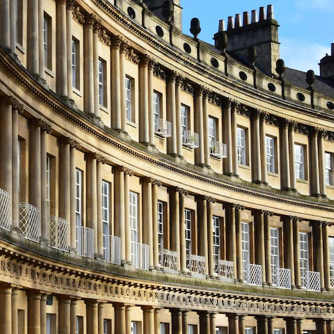 Enjoy a stay in one of Bath's iconic Regency Royal terraces