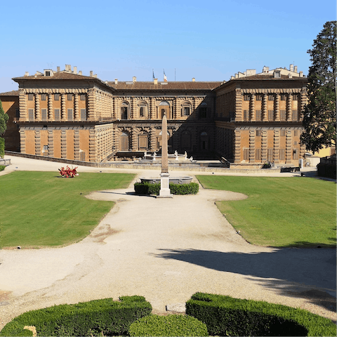 Visit the stunning Palazzo Pitti, a four-minute walk away